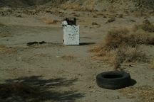 Washing machine in desert