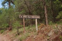 Sign for Upper Blue Campground