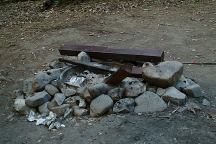 Picnic table used for firewood