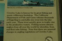 Crowley Lake Information Sign...