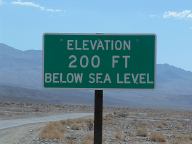 Elevation 200 Feet Below Sea level
