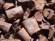 Old Rusted Metal Cans
