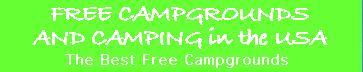 Free Campgrounds in the USA