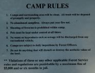 Mushroom Buyer's Camp Rules