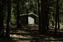 Outhouse at Lava Flow Campground