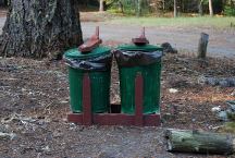 Garbage Cans at Barlow Crossing Campground