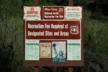 Ozena Campground Information Board