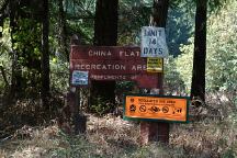 Sign marking China Flat Recreation Area