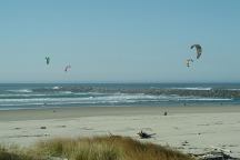 Wind Surfers at Siuslaw River South Jetty