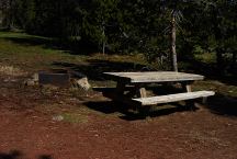 Picnic Table at Three Creeks Meadow Horse Camp