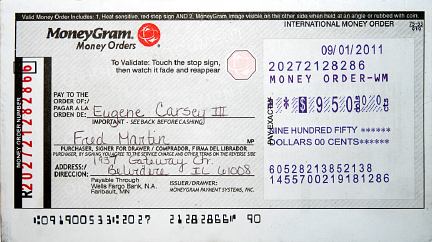 Fake MoneyGram Money order